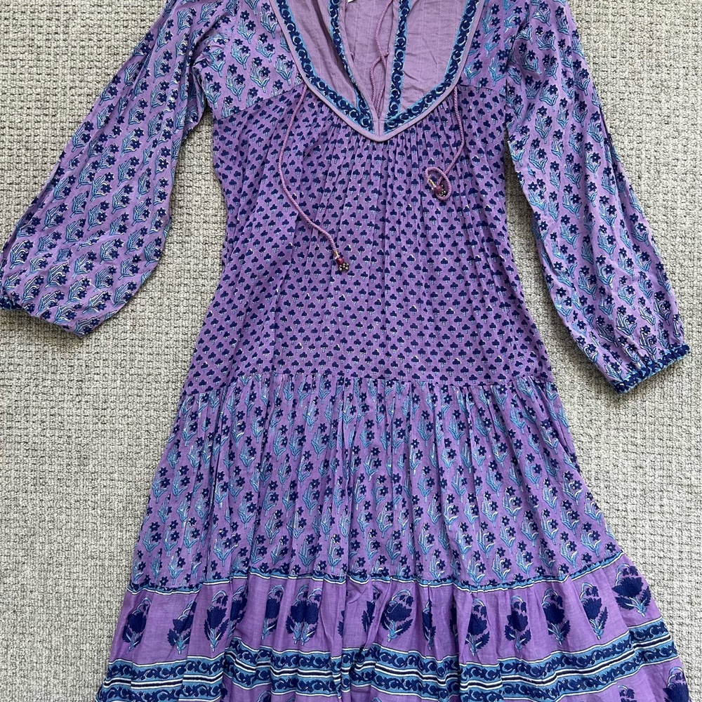 Boheme Lavender and Blue Floral Dress